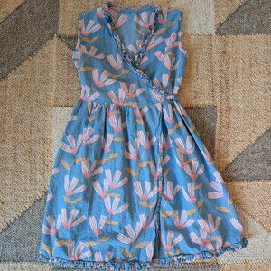 EUC Floral Wrap Dress (girls 7-8)